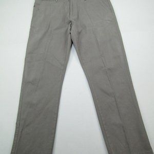 Weatherproof Vintage Pants Mens 36Wx30L Walnut Khaki Twill Slim Straight